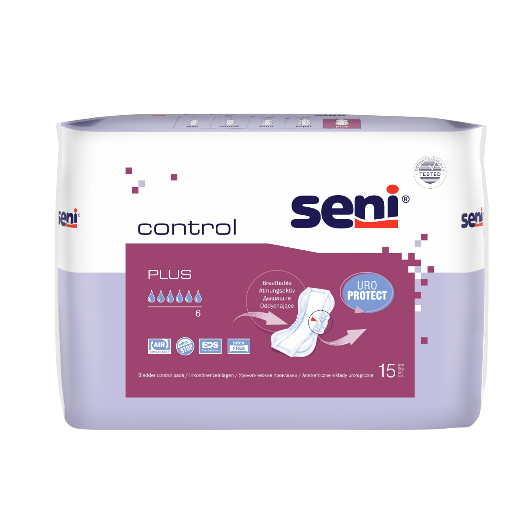 Seni Control Plus Vorlagen 15 Stück 930ml maximaler Schutz bei schwerer Inkontinenz