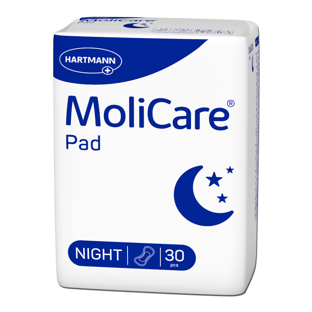 Molicare Pad Night, Packung mit 30 Stück, Vorderansicht