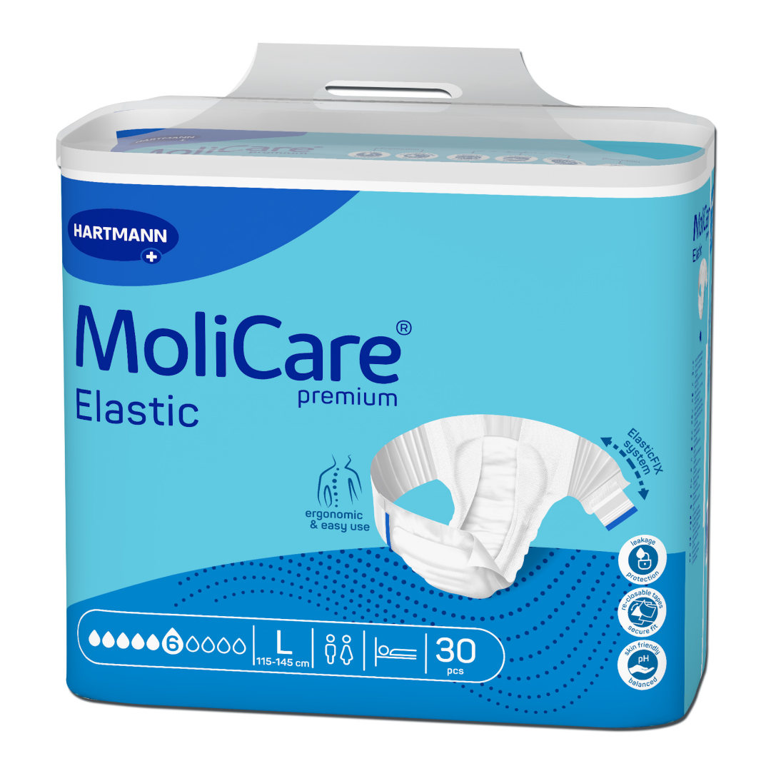 MoliCare Premium Elastic 6 Tropfen Größe L – Inkontinenzslip 30 Stück – Hartmann