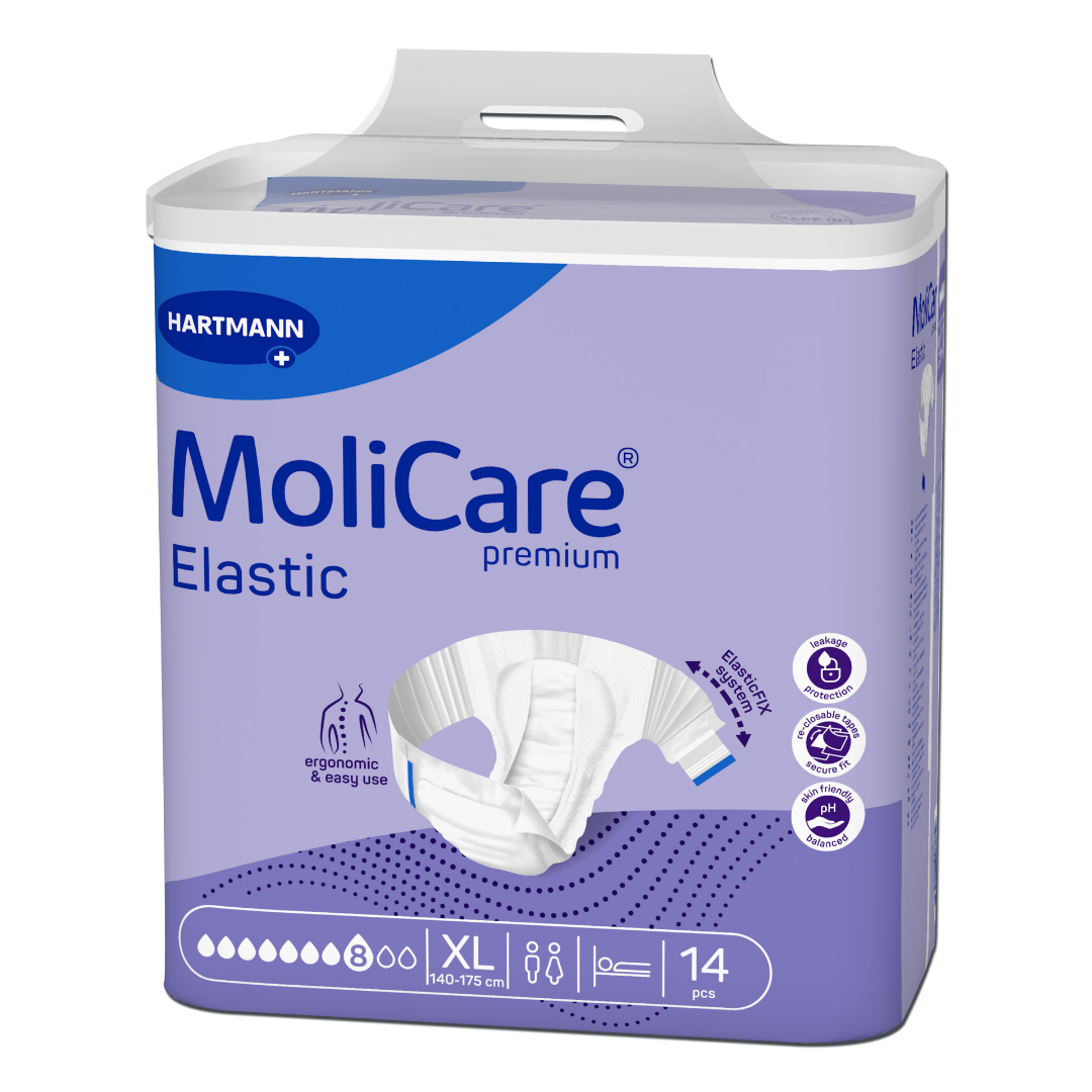 MoliCare Premium Elastic 8 Tropfen Größe XL – Inkontinenzslip 14 Stück – Hartmann