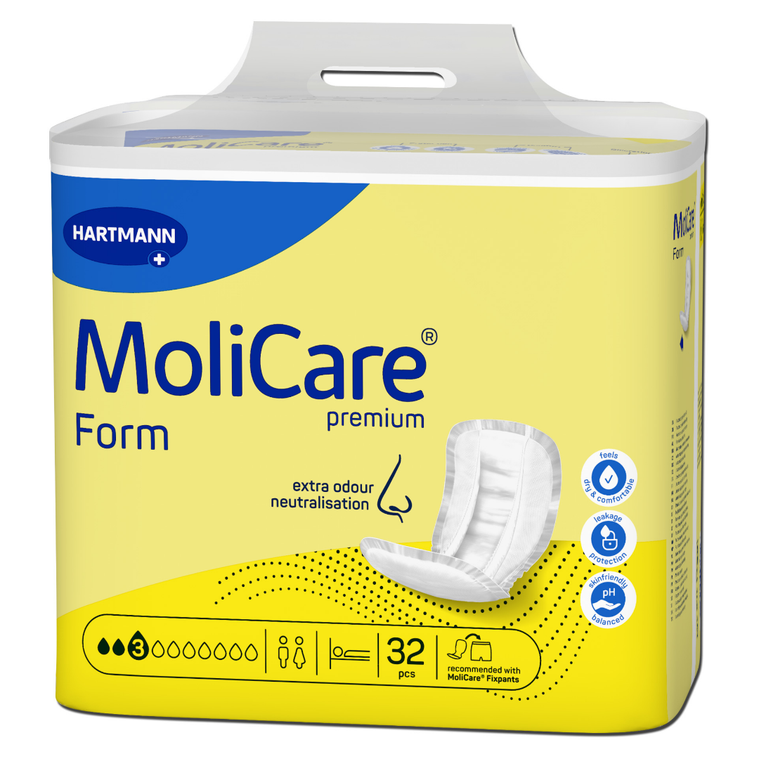 MoliCare Premium Form 3 Tropfen Inkontinenzvorlagen Packung mit 32 Stück für leichte Inkontinenz