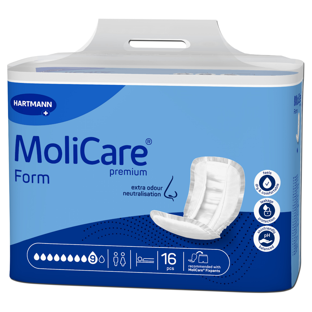 MoliCare Premium Form 9 Tropfen Inkontinenzvorlagen Packung mit 16 Stück für schwerste Inkontinenz