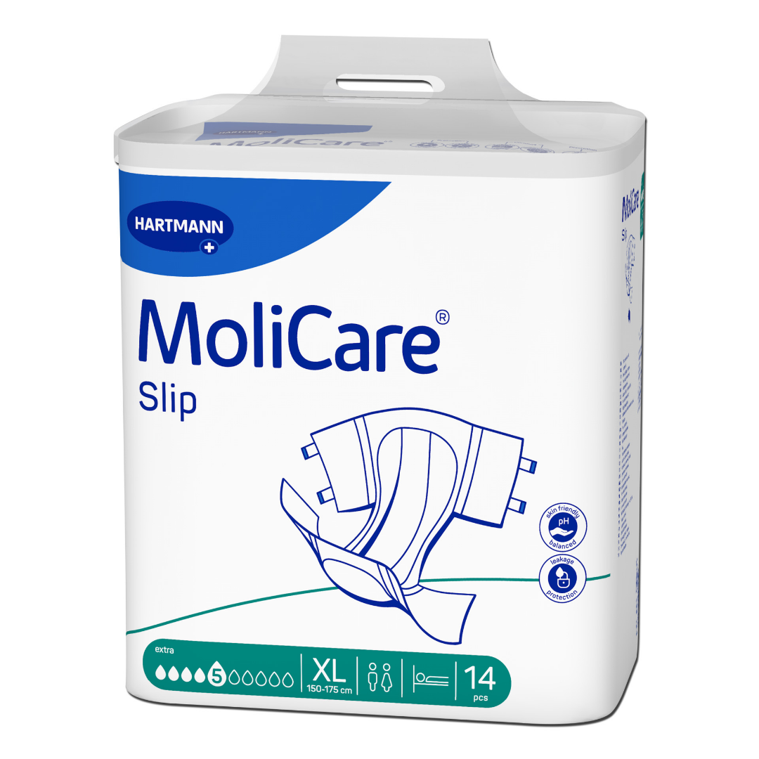 MoliCare® Slip extra 5 Tropfen Größe XL –Hüftumfang 150–175 cm, 14 Stück