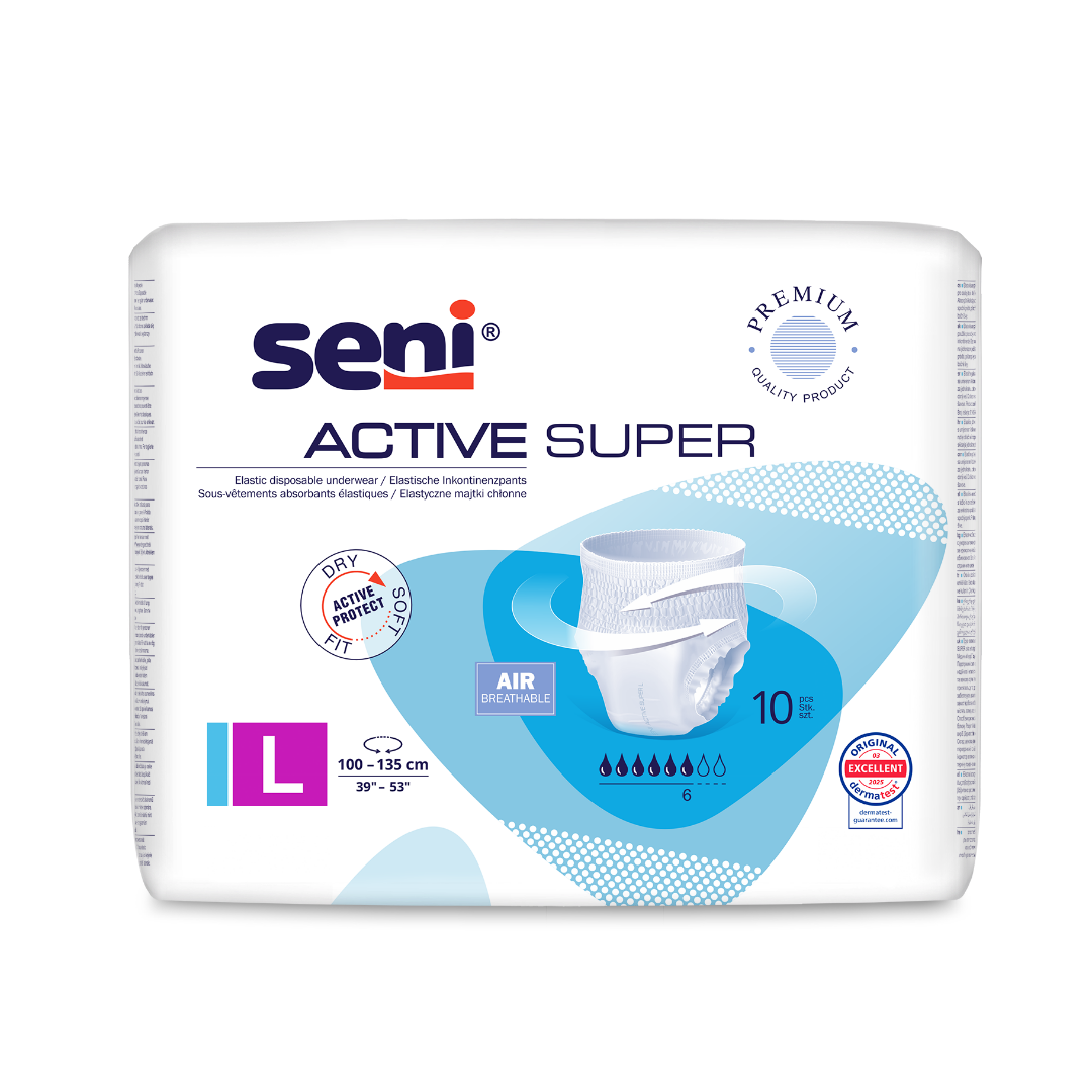 Seni Active Super Inkontinenzslips, Größe Large, 10 Stück Packung