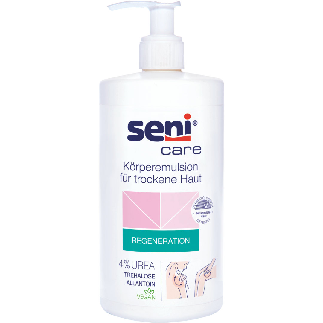 Seni Care Körperemulsion mit 4% Urea | Intensive Feuchtigkeitspflege | 500 ml