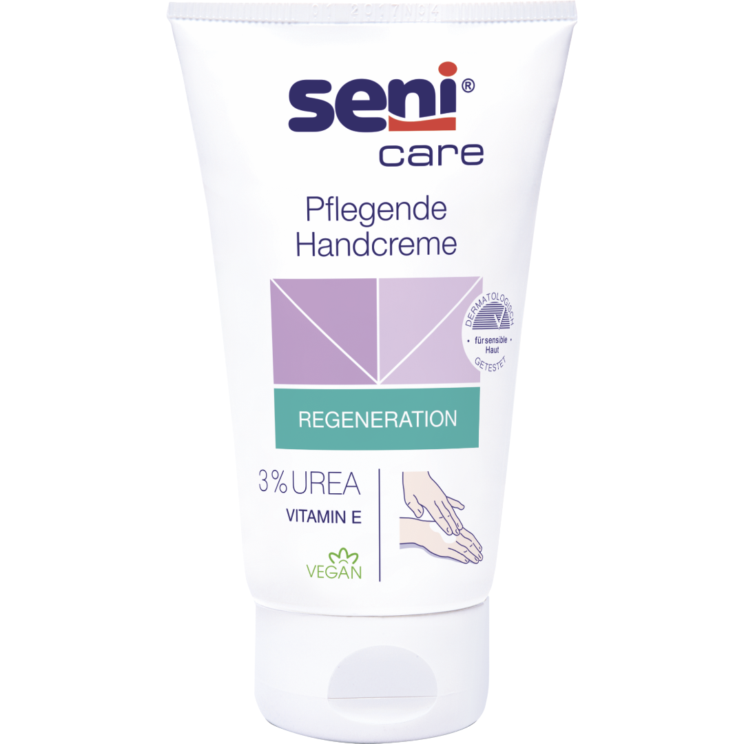 Seni Care Pflegende Handcreme mit 3% UREA | Regeneration für trockene Hände | 100 ml