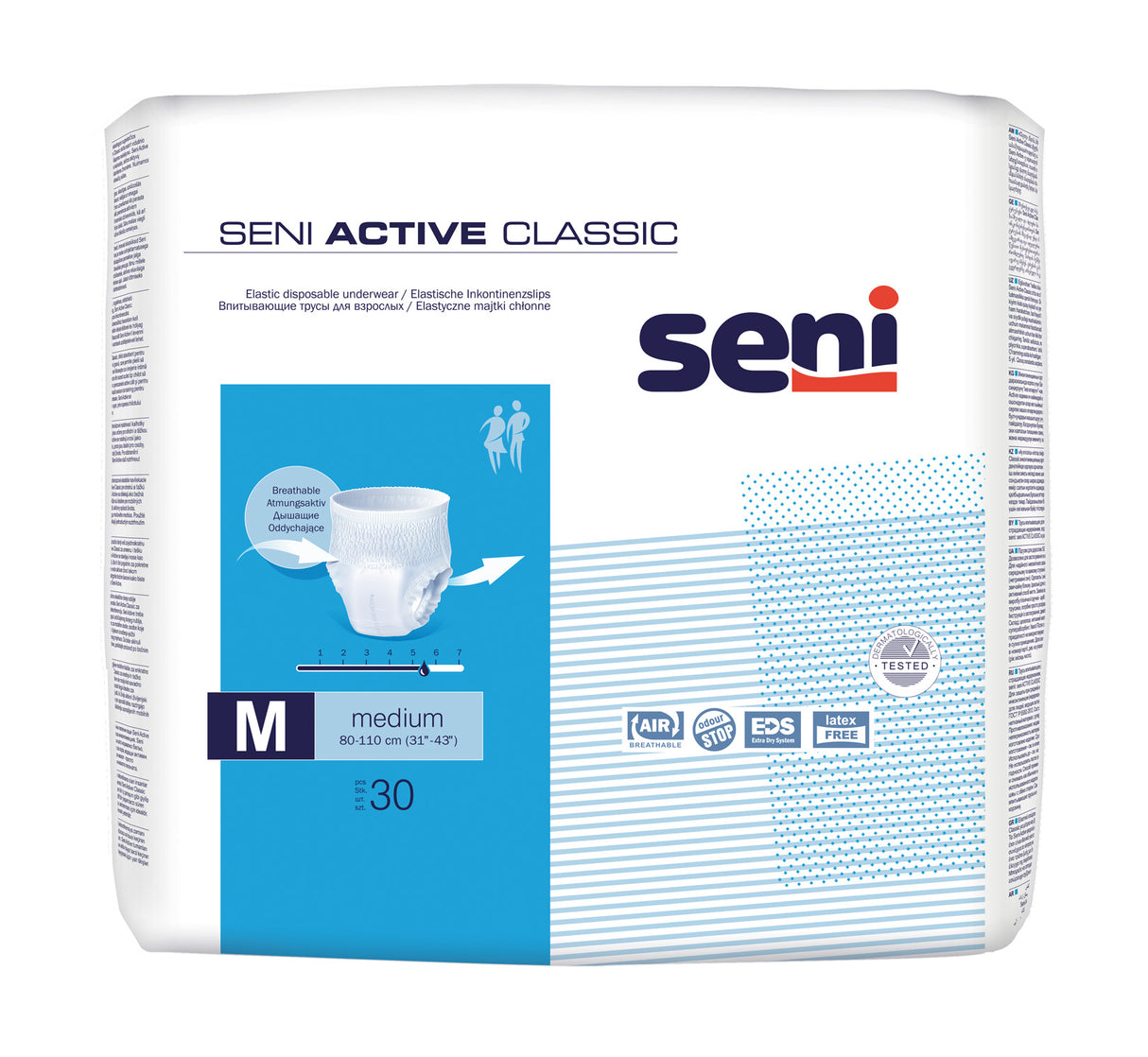 Seni Active Classic Inkontinenzslip Größe Medium für mittlere Inkontinenz bei KRB Homecare
