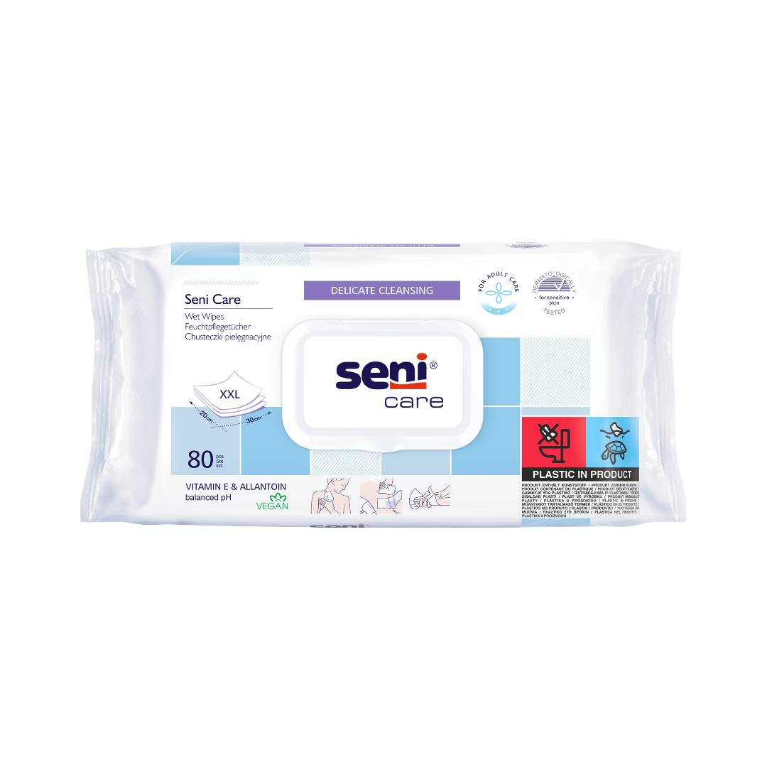 seni care feuchttuecher packung mit 80 stueck