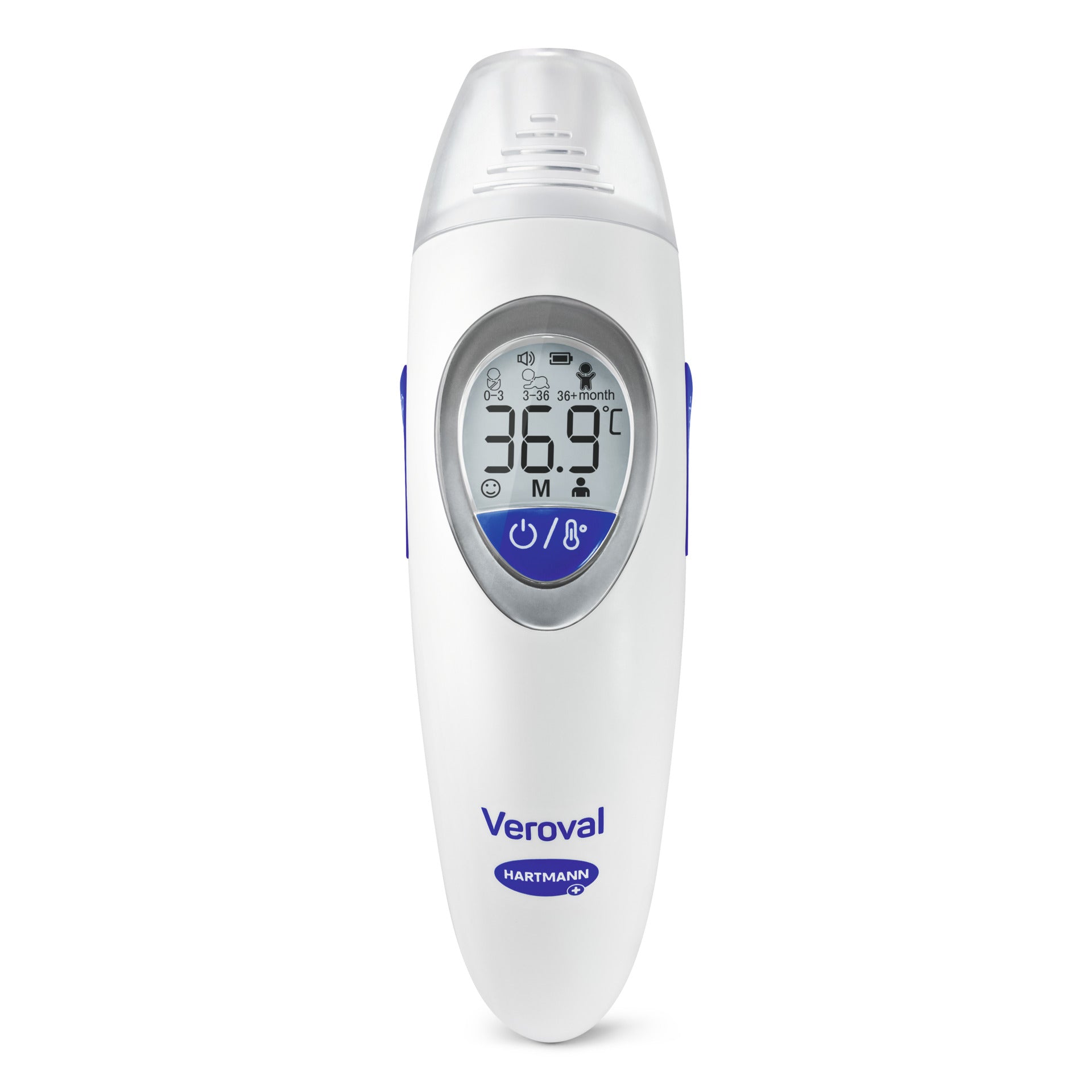 Veroval family Fieberthermometer im Standby-Modus - Bereit für Ohrmessung und Stirnmessung