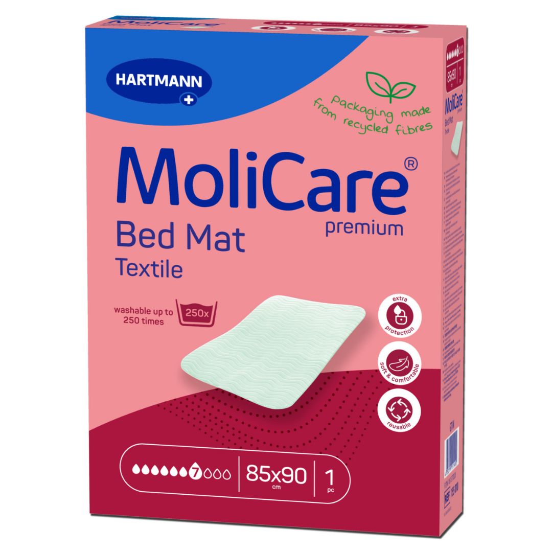 MoliCare Premium Bed Mat Textile 7 Tropfen | Bettschutzunterlage waschbar