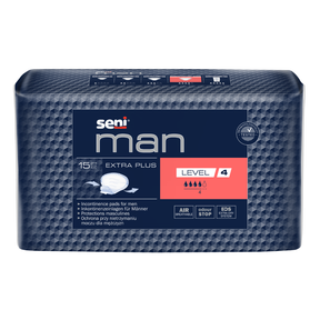 Seni Man Extra Plus Level 4 Herreneinlagen 15 Stück 700ml starke Saugkraft sicherer Schutz