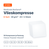 BeeSana® Vlieskompresse steril 6-fach – 25 x 2 Stück