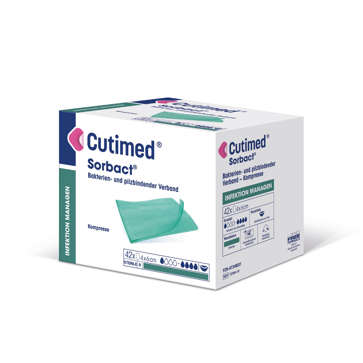 Cutimed® Sorbact® – antimikrobielle Wundauflage / Kompresse, steril