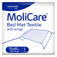 MoliCare Bed Mat Textile mit Flüegel 75x85 cm – waschbare Bettschutzeinlage 1 Stück – Hartmann