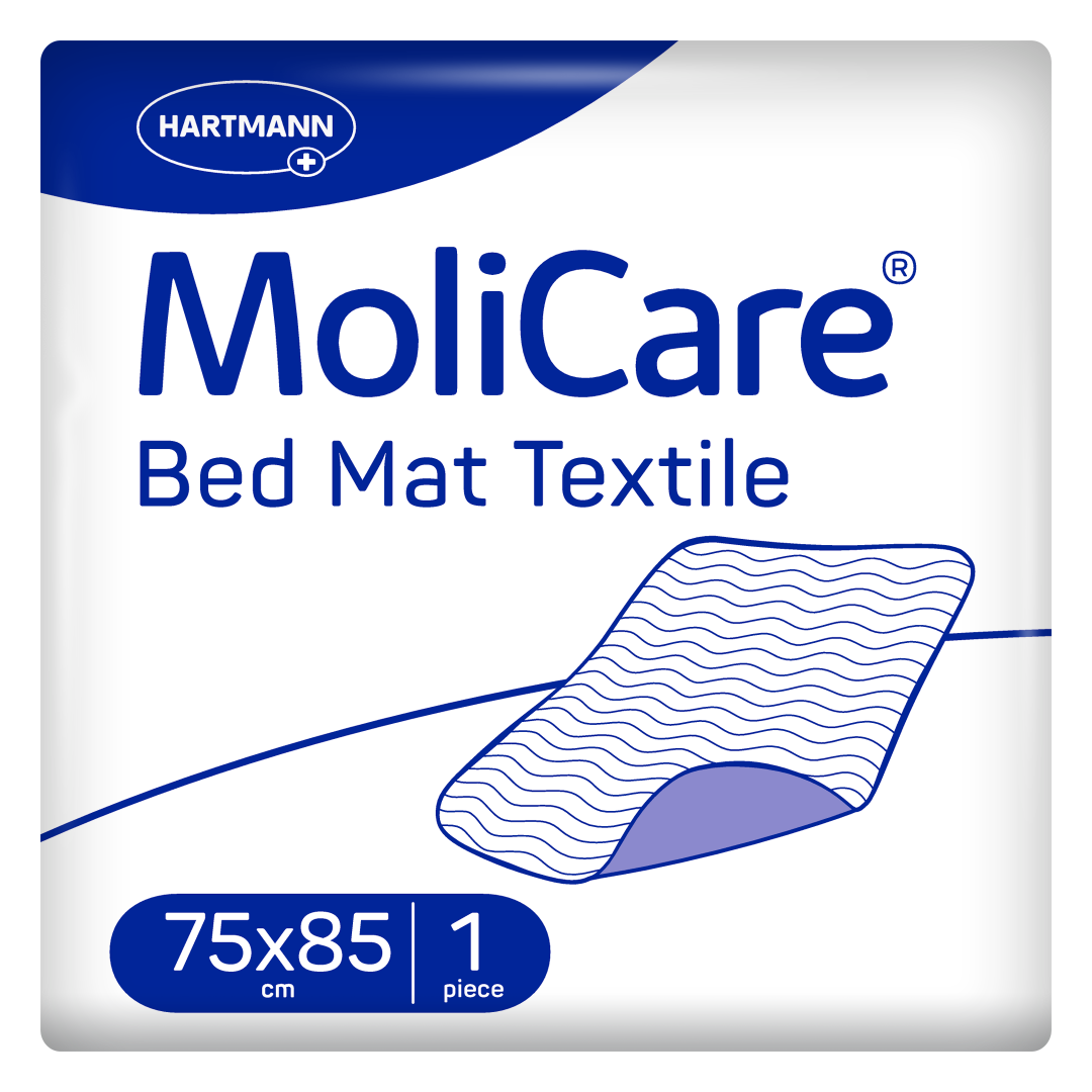 MoliCare Bed Mat Textile | Waschbare Bettschutzeinlage 75x85 cm