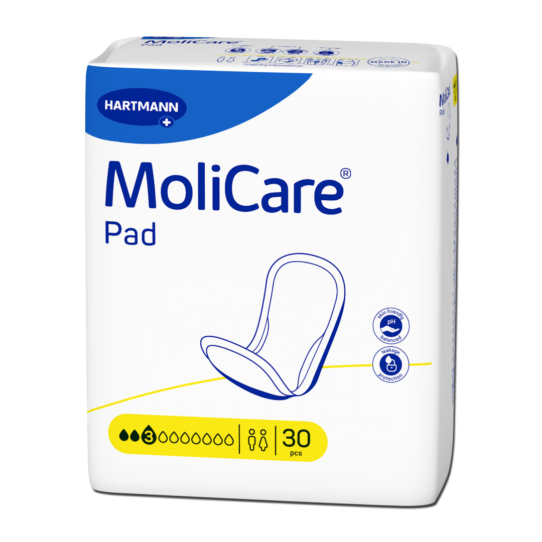 MoliCare Pad 3 Tropfen Verpackung - Inkontinenzeinlagen für leichte Blasenschwäche, 30 Stück von Hartmann