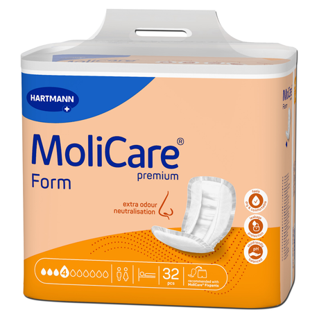 MoliCare Premium Form 4 Tropfen Inkontinenzvorlagen Packung mit 32 Stück für leichte Inkontinenz