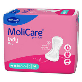 MoliCare Premium lady Pad 4,5 Tropfen Verpackung - extra diskret und hautfreundlich, 14 Stück für Frauen mit mittlerer Blasenschwäche
