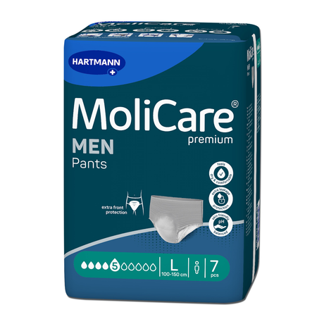 MoliCare Premium MEN Pants 5 Tropfen Größe L Packung – Diskreter Schutz bei leichter bis mittlerer Blasenschwäche