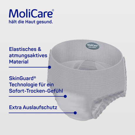 MoliCare Premium MEN Pants Produktvorteile und Saugkörper-Technologie für Männer mit Blasenschwäche