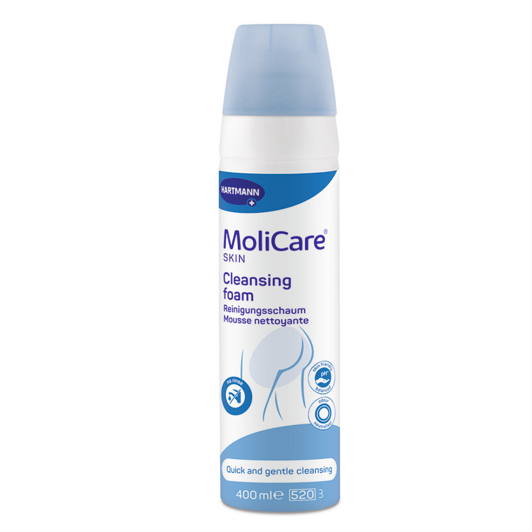 MoliCare® Skin Reinigungsschaum 400ml – pH-hautneutrale Reinigung ohne Wasser bei Stuhlinkontinenz