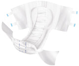 Geöffneter MoliCare Slip Day mit Fokus auf den Saugkern, die Auslaufschutzbündchen und die seitlichen Klebestreifen