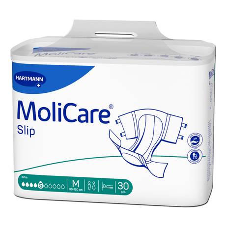 MoliCare® Slip extra 5 Tropfen Größe M –Hüftumfang 90–120 cm, 30 Stück