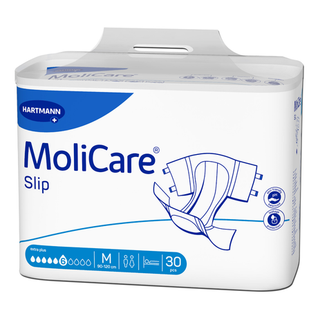 MoliCare® Slip extra plus 6 Tropfen Größe M – Einweg-Inkontinenzslip für mittlere Inkontinenz, Hüftumfang 90–120 cm, 30 Stück