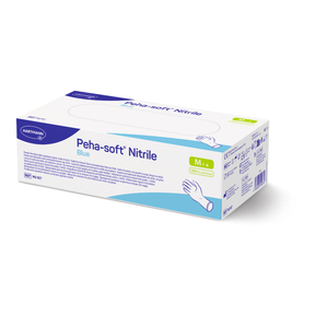Peha-soft Nitrile blue Untersuchungshandschuhe, unsteril, Größe M, Packung mit 100 Stück