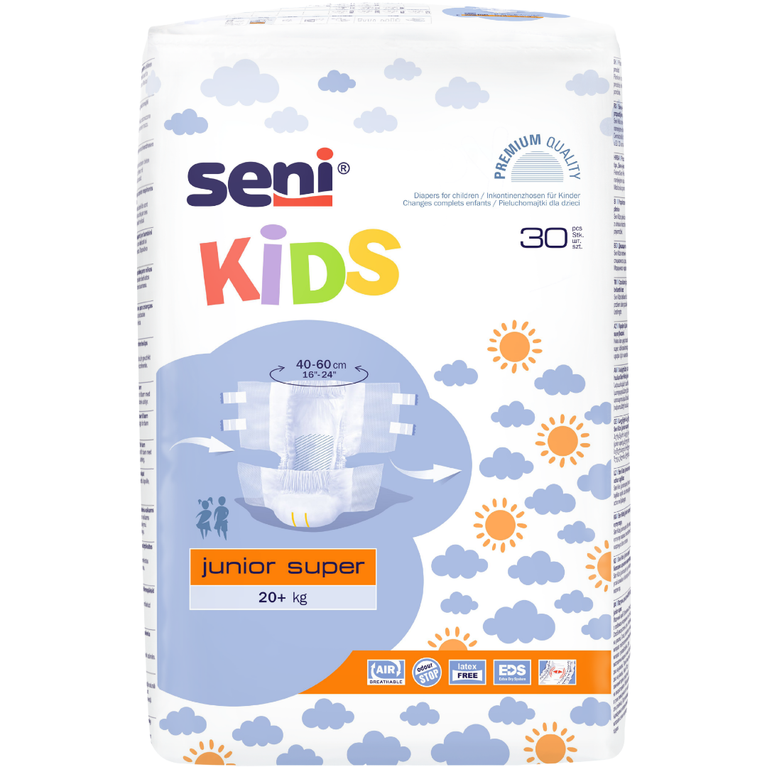 Seni Kids Junior Super Inkontinenzslips für Kinder | Packung (30 Stück)