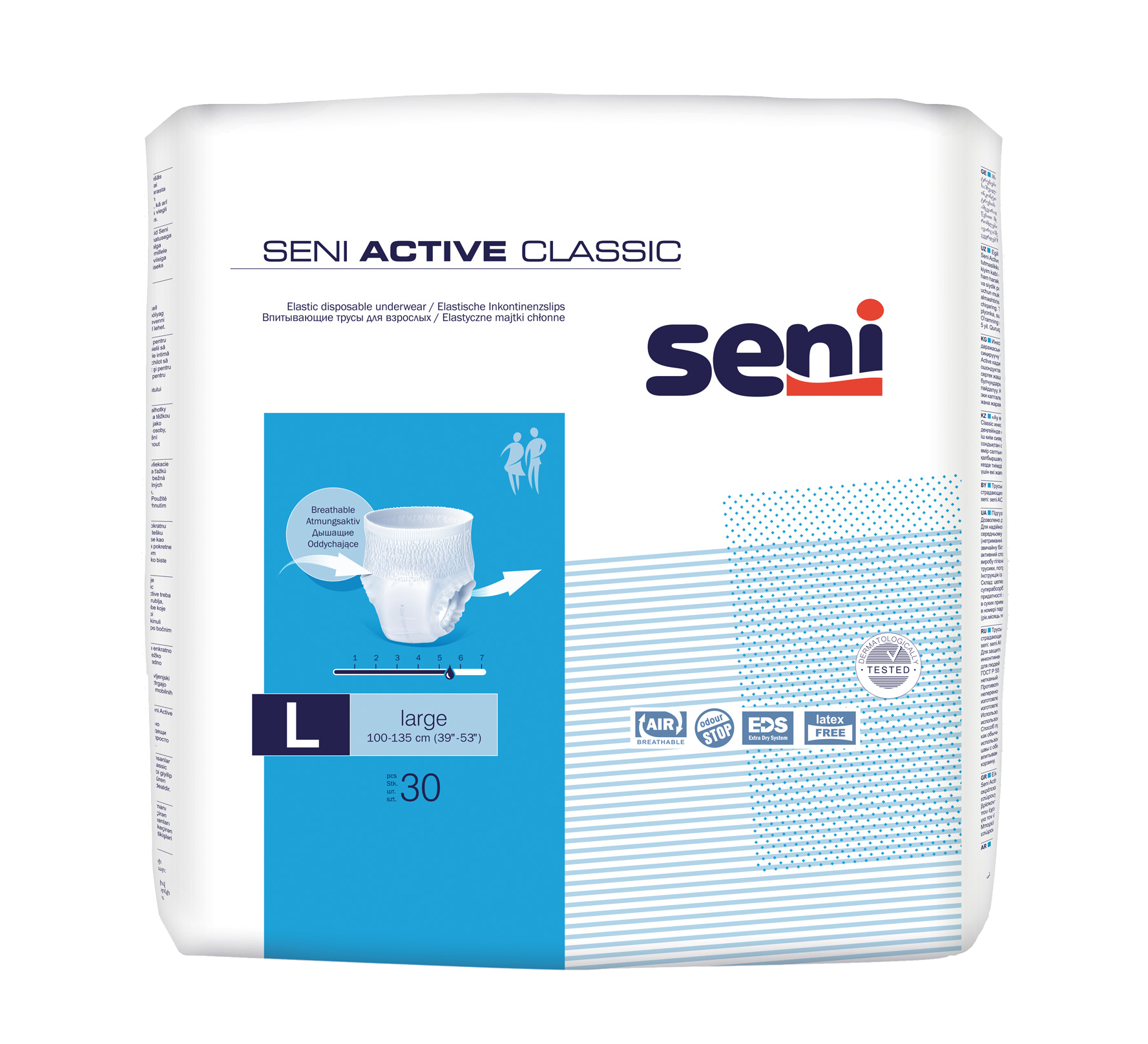 Seni Active Classic Inkontinenzslip Größe Large für mittlere Inkontinenz bei KRB Homecare