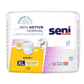 SENI Active Normal Extra Large Inkontinenzpants 1100ml Standard 10 Stück 120-160cm für leichte bis mittlere Inkontinenz bei KRB Homecare