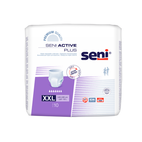 SENI Active Plus XXL Inkontinenzpants 2000ml 10 Stück 100-135cm für mittlere bis schwere Inkontinenz bei KRB Homecare