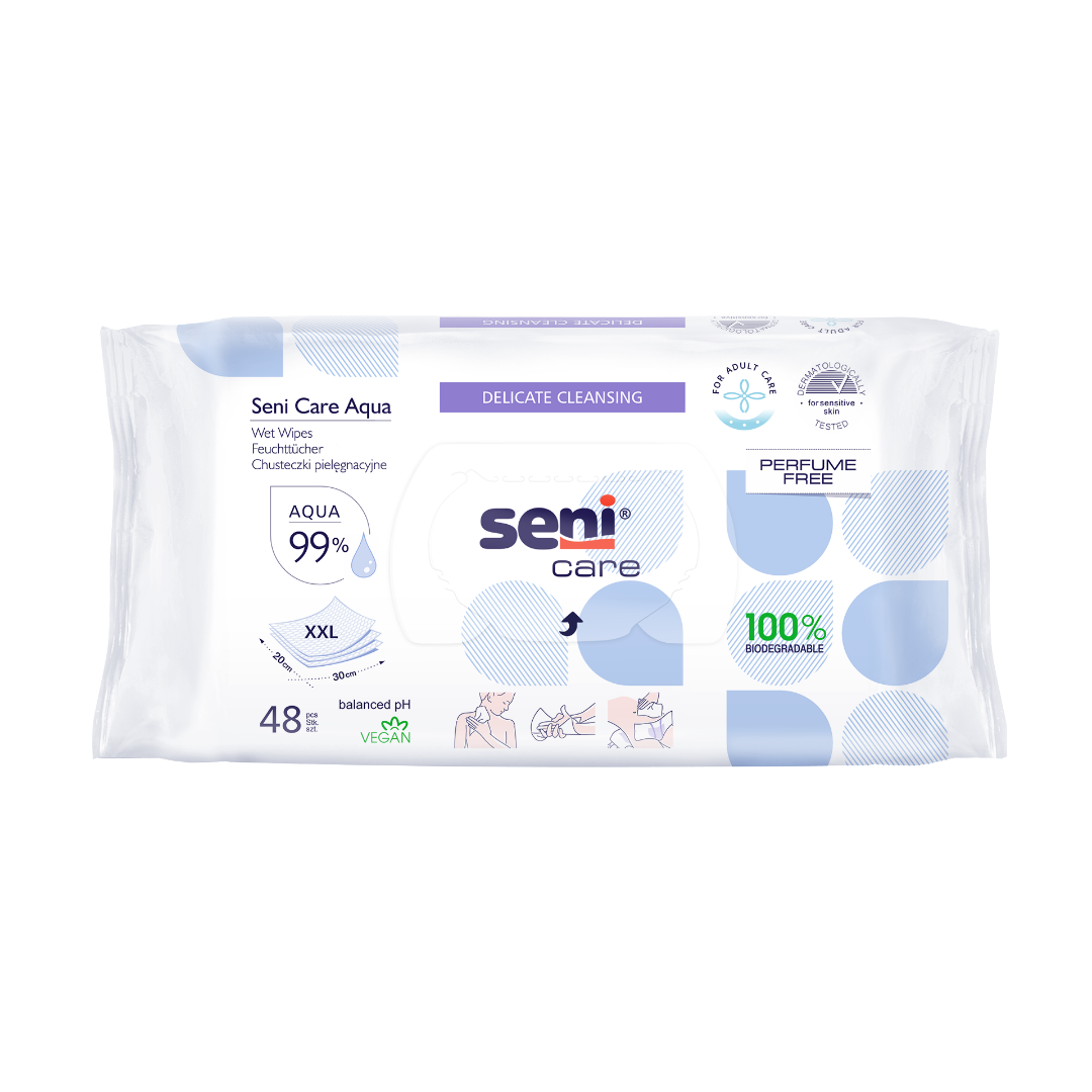 Seni Care Feuchttücher aqua 48 Stück Packung