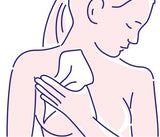 Illustration der Körperpfege mit einem Seni Care Feuchtpflegetuch