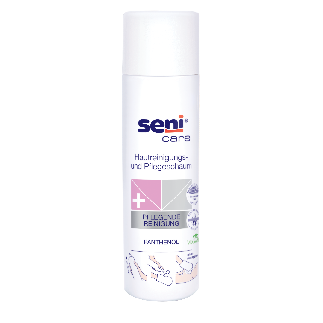 Seni Care Hautreinigungsschaum und Pflegeschaum mit Panthenol 