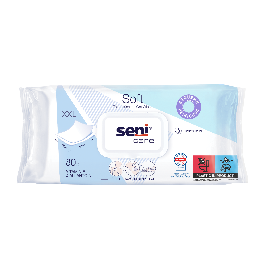 Seni Care Feuchttücher, Packung mit 80 Stück