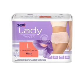Seni Lady Pants Medium Einmalhosen 10 Stück Hüftumfang 80-110cm diskrete Inkontinenzhosen