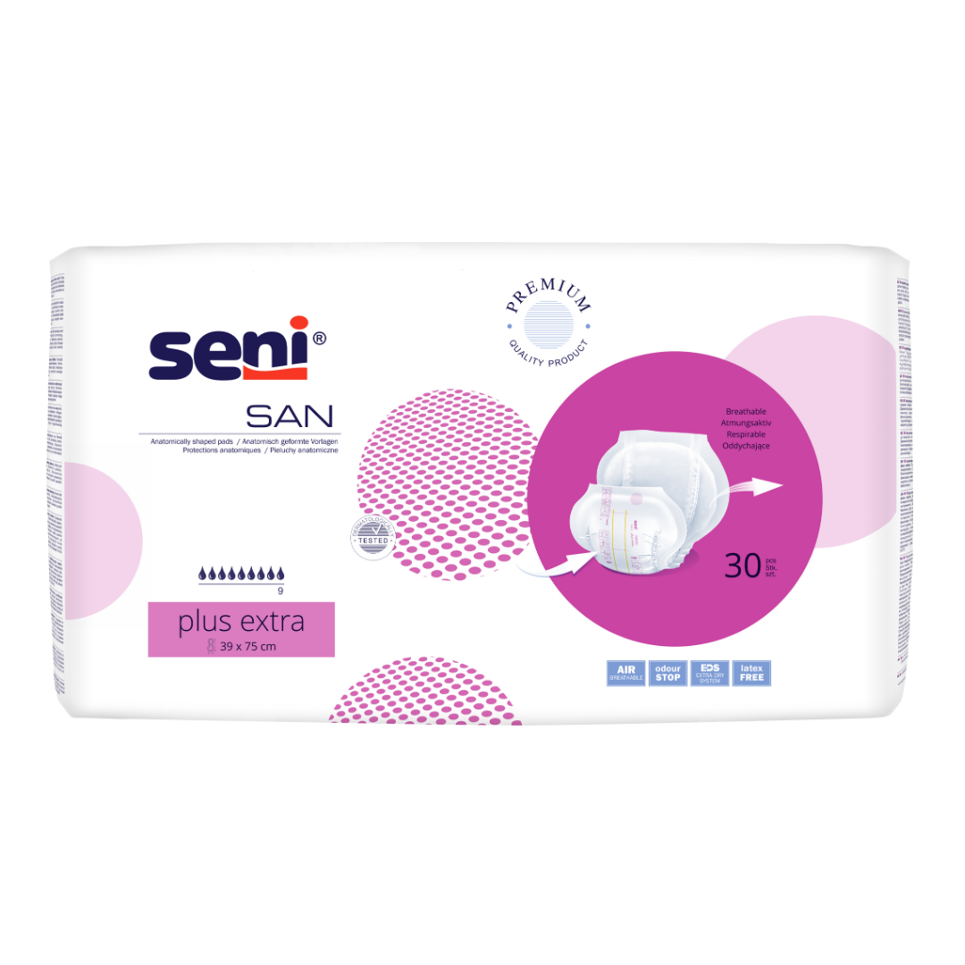 Seni San Plus Extra Inkontinenzvorlagen 30 Stück in einer Verpackung