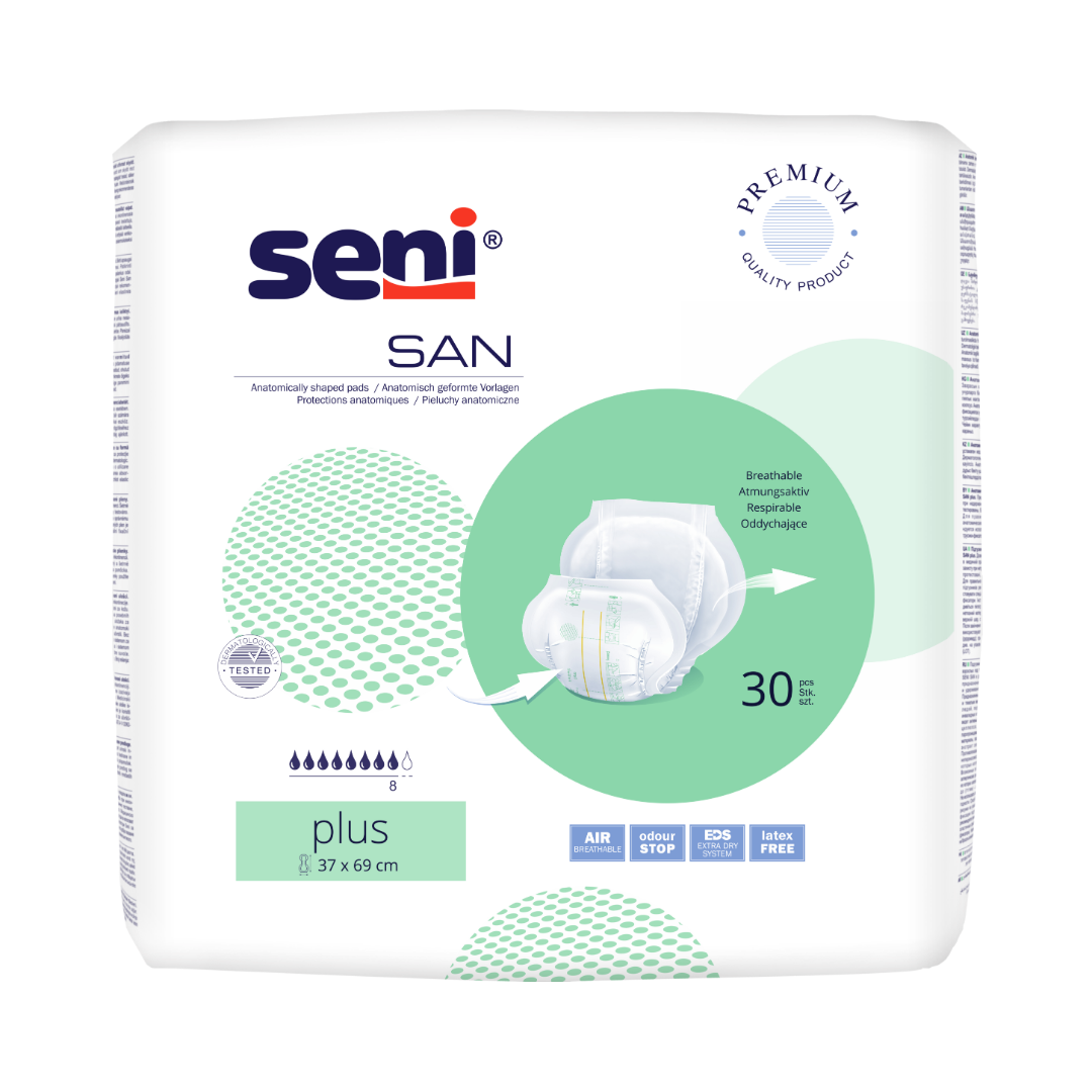 Seni San Plus Inkontinenzvorlage Packung von vorne