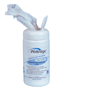 AirBridge Reinigungsdose mit Stoma -Reinigungstüchern